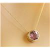 Image 2 : 1.50 CTW Tourmaline 14K Yellow Gold Necklace