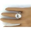Image 4 : 6.45 CTW Natural Aquamarine 18K Solid Rose Gold Diamond Ring