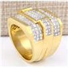 Image 3 : 6.90 CTW Natural Diamond Ring In 14K Yellow Gold