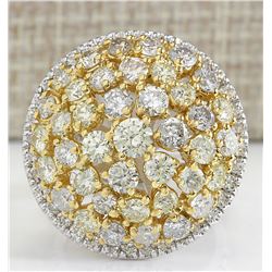 7.12 CTW Natural Diamond Ring In 18K White Gold