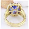 Image 3 : 9.55 CTW Natural Tanzanite 18K Solid Yellow Gold Diamond Ring