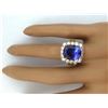 Image 5 : 9.55 CTW Natural Tanzanite 18K Solid Yellow Gold Diamond Ring