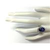 Image 4 : 5.08 CTW Natural Blue Tanzanite And Diamond Ring In 14K White Gold