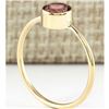 Image 3 : 0.80 CTW Natural Pink Tourmaline Ring In 14k Yellow Gold