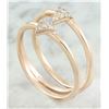Image 3 : 0.12 CTW Diamond 18K Dual Triangle Rose Gold Ring