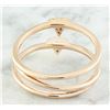 Image 4 : 0.12 CTW Diamond 18K Dual Triangle Rose Gold Ring