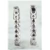 Image 4 : 1.10 CTW 18K White Gold Diamond Hoop Earrings