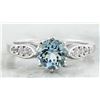 Image 1 : 1.27 CTW Aquamarine 14K White Gold Diamond Ring