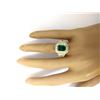 Image 5 : 3.50 CTW Natural Emerald 14K Solid Yellow Gold Diamond Ring