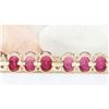 Image 5 : 33.50 CTW Natural Ruby 18K Solid Yellow Gold Diamond Bracelet