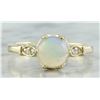 Image 1 : 1.08 CTW Opal 14K Yellow Gold Diamond Ring