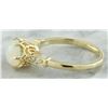 Image 6 : 1.08 CTW Opal 14K Yellow Gold Diamond Ring