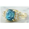 Image 2 : 7.12 CTW Zircon 18K Yellow Gold Diamond Ring