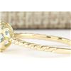 Image 2 : 1.50 CTW Natural Aquamarine Ring In 18K Yellow Gold