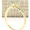 Image 3 : 1.50 CTW Natural Aquamarine Ring In 18K Yellow Gold