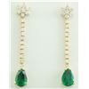 Image 1 : 5.10 CTW Emerald 14K Yellow Gold Diamond Errings