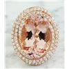 Image 1 : 14.58 CTW Morganite 18K Rose Gold Diamond Ring