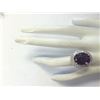 Image 4 : 10.60 CTW Natural Amethyst And Diamond Ring In 18K Solid White Gold