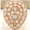 Image 1 : 3.48 CTW Natural Diamond Ring In18K Solid Rose Gold