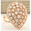 Image 2 : 3.48 CTW Natural Diamond Ring In18K Solid Rose Gold