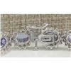 Image 2 : 21.40 CTW Natural Tanzanite And Dimond Bracelet In 18K Solid White Gold