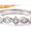 Image 1 : 0.20 CTW Natural Diamond 14K Solid White Gold Ring