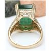 Image 3 : 8.73 CTW Natural Emerald 14K Solid Yellow Gold Diamond Ring