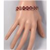 Image 3 : 38.13CTW Natural Ruby And Diamond Bracelet In 18K Solid Yellow Gold