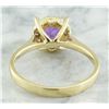 Image 3 : 0.72 CTW Amethyst 18K Yellow Gold Diamond Ring