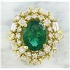 Image 1 : 3.73 CTW Emerald 18K Yellow Gold Diamond Ring