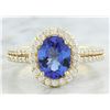 Image 1 : 2.34 CTW Tanzanite 18K Yellow Gold Diamond Ring