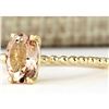 Image 2 : 1.10 CTW Natural Morganite Ring In 18K Yellow Gold