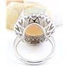 Image 3 : 16.02 CTW Natural Opal 14K Solid White Gold Diamond Ring