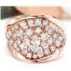 Image 1 : 1.40 CTW Natural Diamond 18K Solid Rose Gold Ring