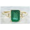 Image 1 : 2.23 CTW Emerald 18K Yellow Gold Diamond Ring