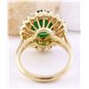 Image 3 : 4.28 CTW Natural Emerald 14K Solid Yellow Gold Diamond Ring