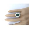 Image 5 : 4.28 CTW Natural Emerald 14K Solid Yellow Gold Diamond Ring