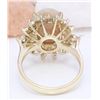 Image 3 : 4.85 CTW Natural Opal 14K Solid Yellow Gold Diamond Ring