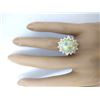 Image 5 : 4.85 CTW Natural Opal 14K Solid Yellow Gold Diamond Ring