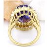 Image 3 : 10.08 CTW Natural Tanzanite 18K Solid Yellow Gold Diamond Ring