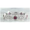 Image 1 : 0.46 CTW Ruby 18K White Gold Diamond Ring