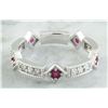 Image 2 : 0.46 CTW Ruby 18K White Gold Diamond Ring