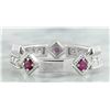 Image 3 : 0.46 CTW Ruby 18K White Gold Diamond Ring