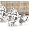 Image 2 : 2.30 CTW Natural Diamond Earrings 18K Solid White Gold