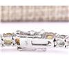 Image 2 : 14.64 CTW Natural Multi-color Sapphire Bracelet In 14k Solid White Gold