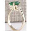 Image 3 : 1.94 CTW Natural Emerald And Diamond Ring 18K Solid Yellow Gold
