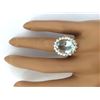 Image 5 : 7.97 CTW Natural Aquamarine 18K Solid Yellow Gold Diamond Ring
