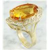 Image 5 : 17.06 CTW Citrine 18K yellow Gold Diamond Ring
