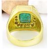 Image 3 : 3.57 CTW Natural Emerald 18K Solid Yellow Gold Diamond Ring