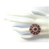 Image 4 : 13.23 CTW Natural Red Ruby And Diamond Ring 18K Solid Yellow Gold